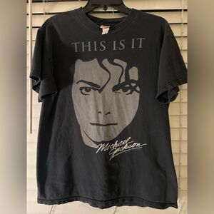Michael Jackson “This Is It” Graphic T-Shirt Black Men’s Medium Vintage Style